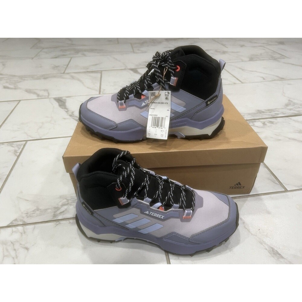 ADIDAS Womens Purple Terrex AX4 Mid GORE-TEX Walking Hiking Boots US 11 HQ1050